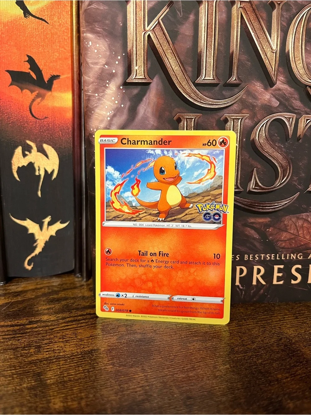 Charmander Pokemon Go Stamped Card 008/078